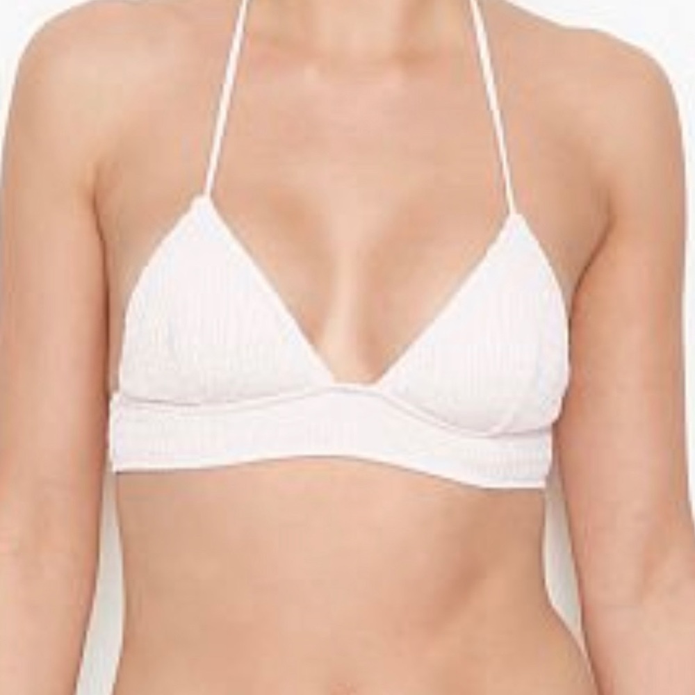Victoria's Secret NWT 
Scrunch Lace-Up Triangle Bikini Top Large